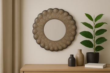 Antique Round Mirror Small
