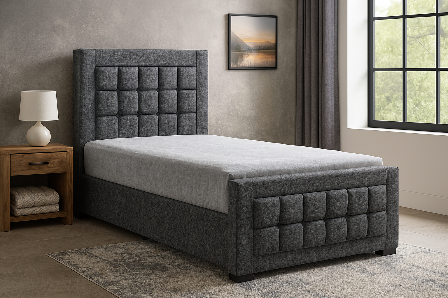 Cubic Bed Set - Head, Base and Foot Piece