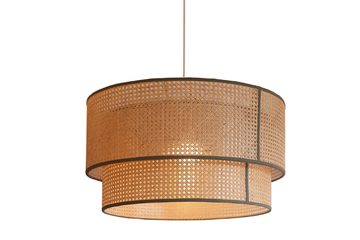 Cane webbing Drum Hanging Light