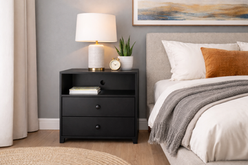 Chocolate Mahogany Pedestal Two Drawer