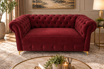 Classic Material Chesterfield Two-Seater Couch