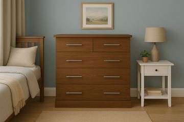 Five Drawer Chest - Bar handles