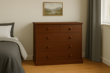 Five Drawer Chest - Wooden Knobs