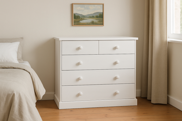 Five Drawer Chest - Wooden Knobs