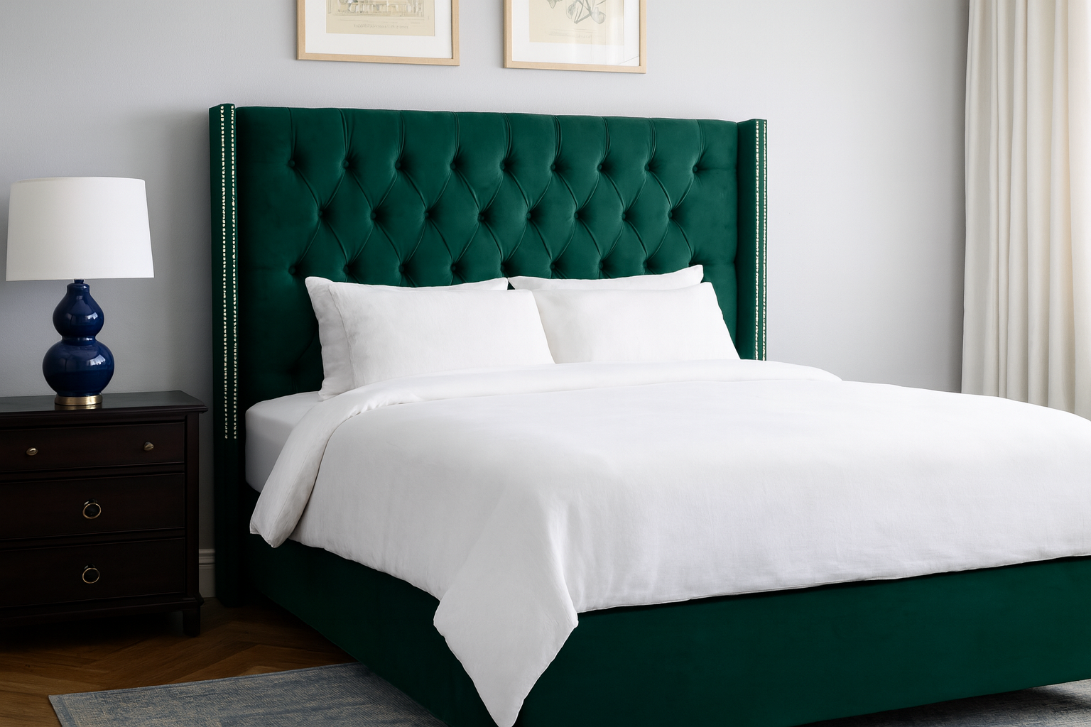 Gaby's Deep Buttoning Headboard Velvet