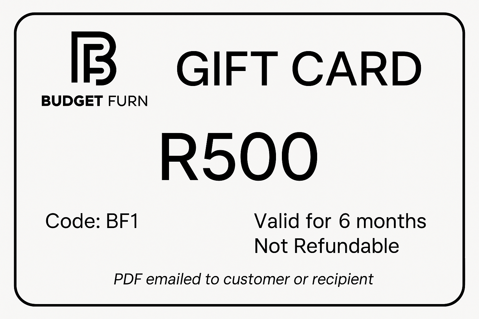 Budget Furn Gift Card