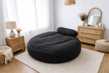 Plush Chill Bean Bag with Headrest - Medium