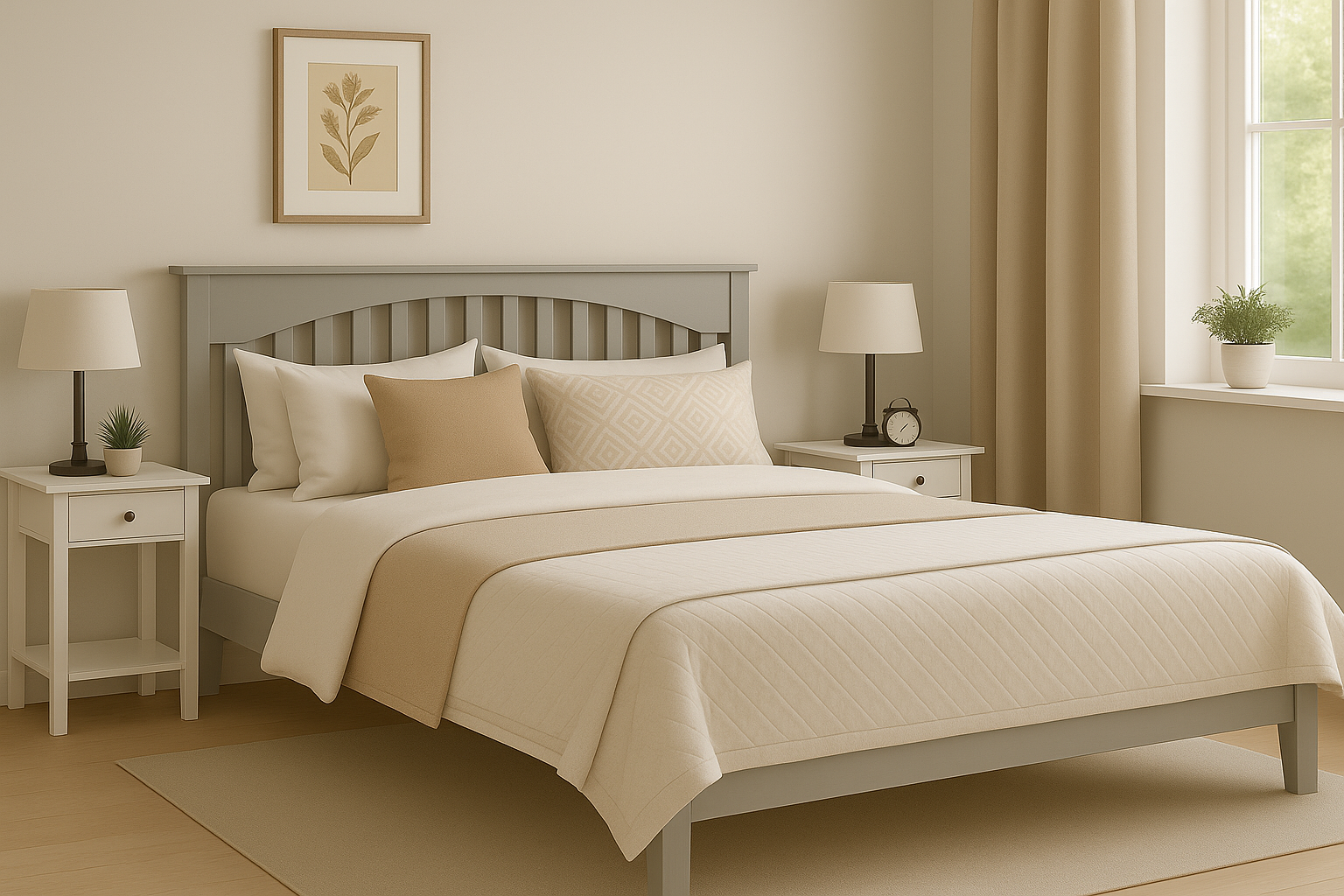Howard Wooden Headboard Light Grey