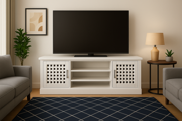 Howard TV Unit 1.5 - Lattice Doors