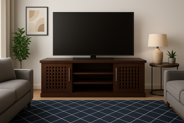 Howard TV Unit 1.5 - Lattice Doors