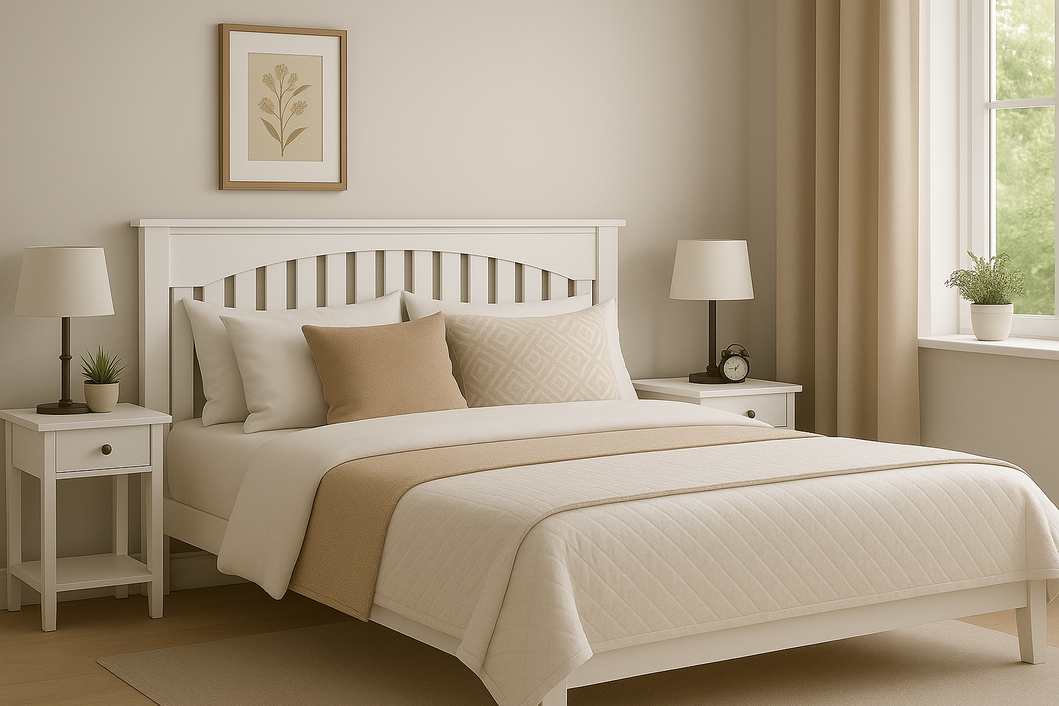 Howard Wooden Headboard White