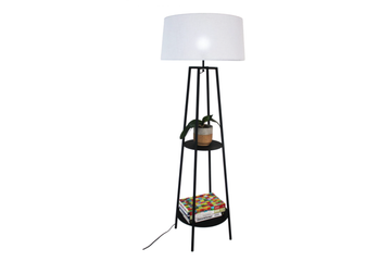 Hybrid Floor Lamp Standing - White and Black