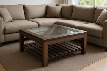 Leo Coffee Table - Glass Top (1100 x 600)