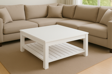 Leo Coffee Table - Wooden Top (600 x 600)