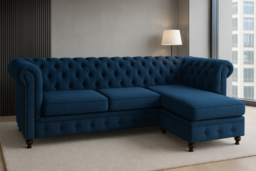 Mrs. Grey Chesterfield L Shape with Movable Ottoman