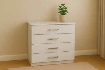 Four Drawer Melamine Chest Drawers