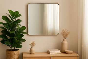 Rectangular Rounded Mirror - 600 x 900mm