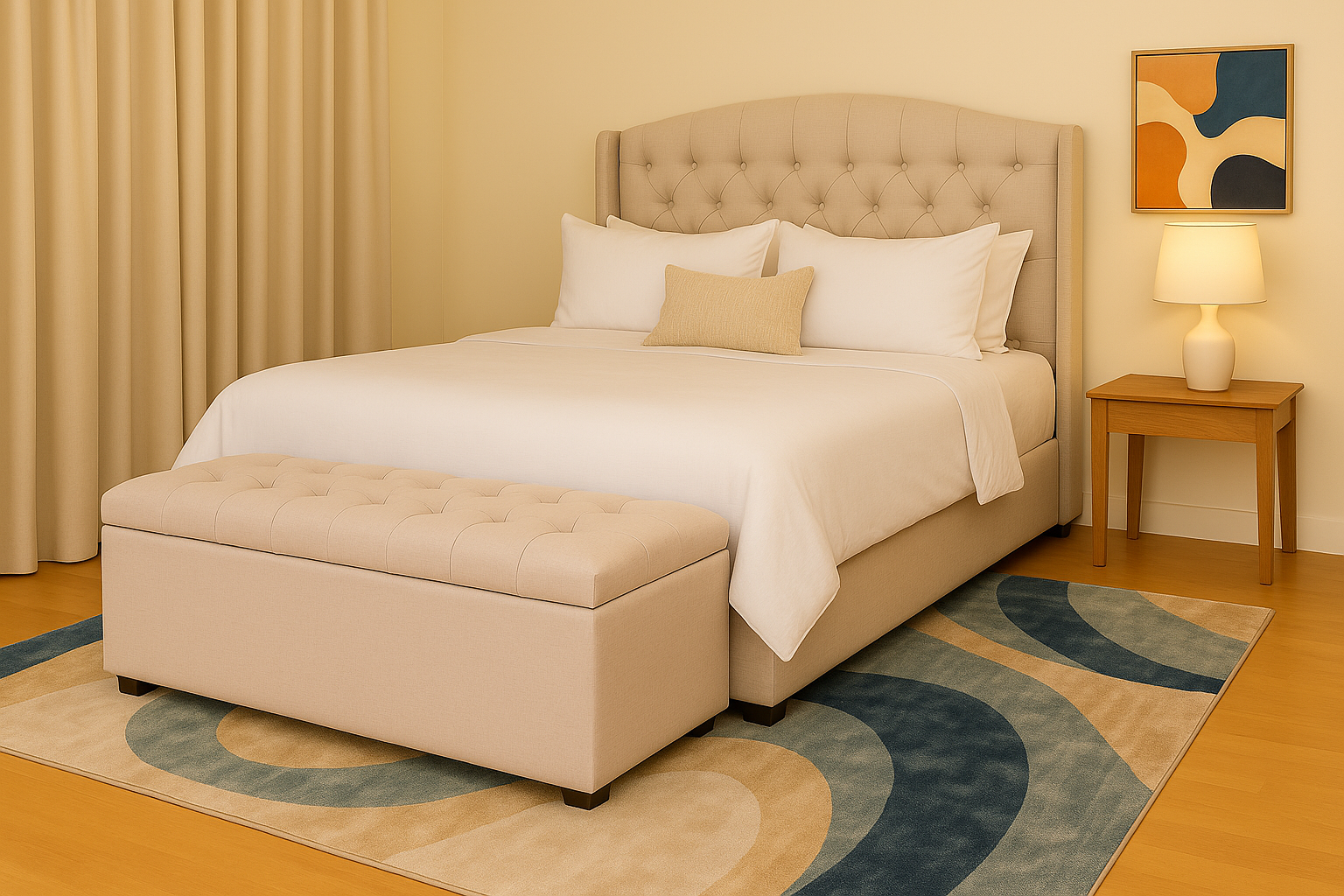 Storage Ottoman Deep Buttoning