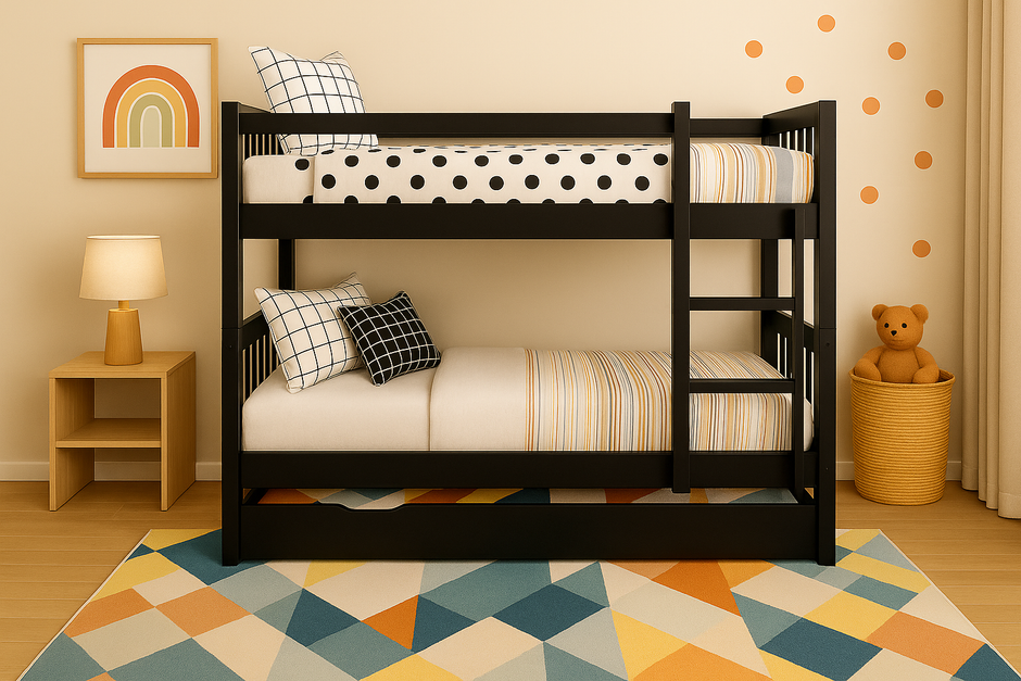 Solid Wood Triple Bunk Bed | Budget Furn