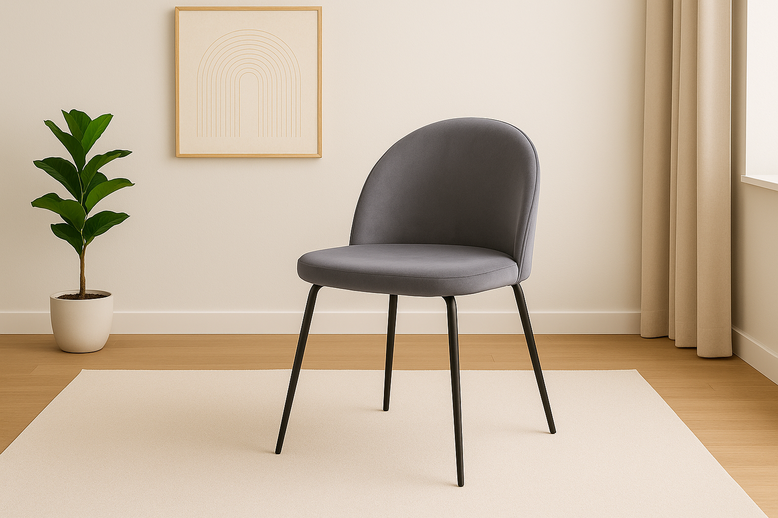 Velvet Curve Chair