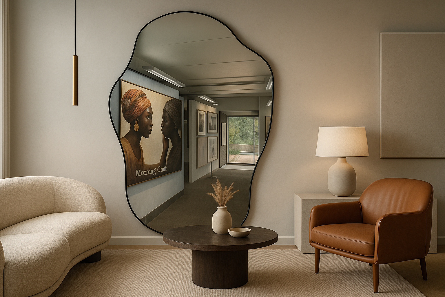 Wave Mirror - Wall Mounted | Modern Minimalist Design