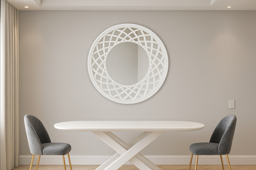 Weave Mirror White