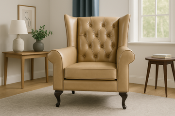 Wingback PU Chair Deep Buttoning